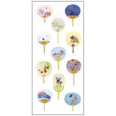 夏柄 和風シール うちわ