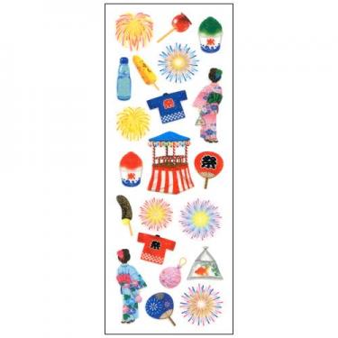 夏柄 ラメ入りシール 夏のイベント