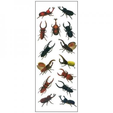 夏柄 ラメ入りシール クワガタ・カブト