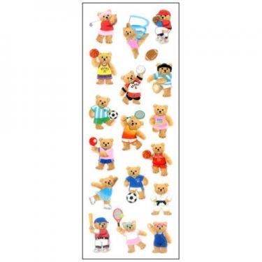 ラメ入りシール テディベアスポーツ