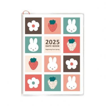2025年3月始まり手帳 月間 A6 ミッフィー 白