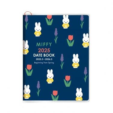 2025年3月始まり手帳 月間 A6 ミッフィー 紺