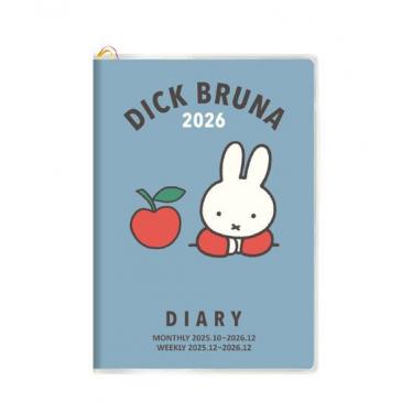 2025年10月始まり手帳 週間ブロック A6 ミッフィー ブルー