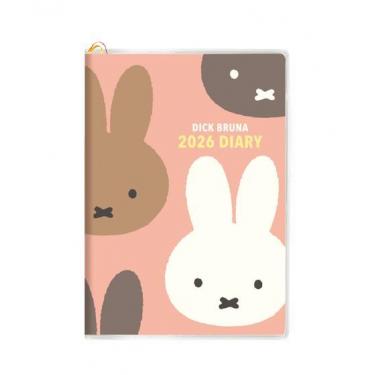 2025年10月始まり手帳 週間ブロック A6 ミッフィー ピンク