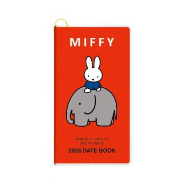 2025年10月始まり手帳 月間 B7 ミッフィー レッド