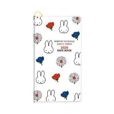 2025年10月始まり手帳 月間 B7 ミッフィー ホワイト