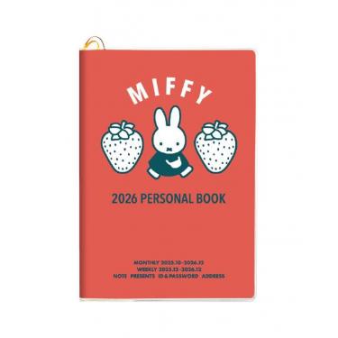 2025年10月始まり手帳 週間ブロック B6 ミッフィー レッド