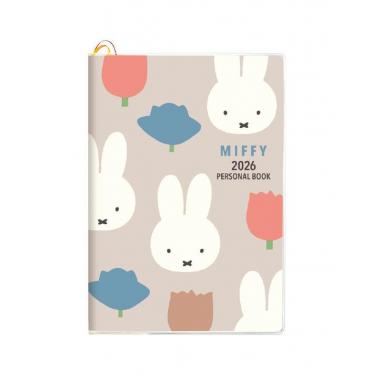 2025年10月始まり手帳 週間ブロック B6 ミッフィー グレー