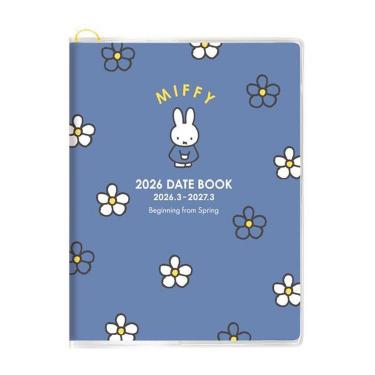 2026年3月始まり手帳 月間 A6 ミッフィー 青