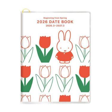 2026年3月始まり手帳 月間 A6 ミッフィー 白