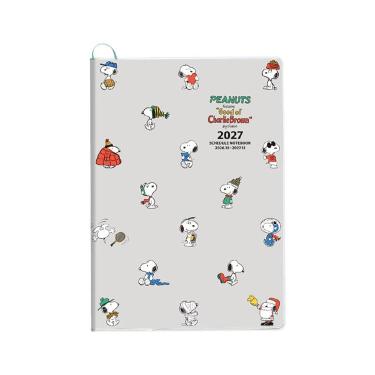 2026年10月始まり手帳 月間 A5 ピーナッツ スヌーピー グレー