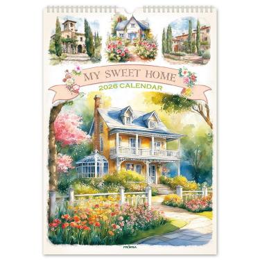 2026年1月始まりカレンダー 壁掛け L スイートホーム