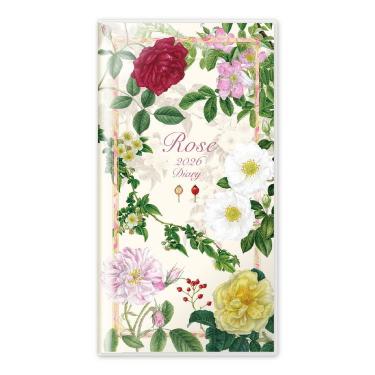 2025年12月始まり手帳 月間 A7 クラシックローズ 生成り