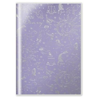 2025年12月始まり 月間 A6 プレミアムダイアリー 薄藤紫