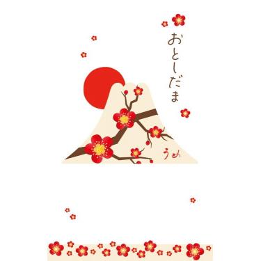 お年玉ポチ袋 初日と梅 3枚入り