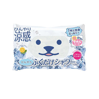 ひんやりふくだけシャワー グレープフルーツの香り 10枚入