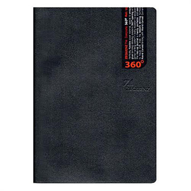 ジークエンス 360ノート L 方眼 ブラック