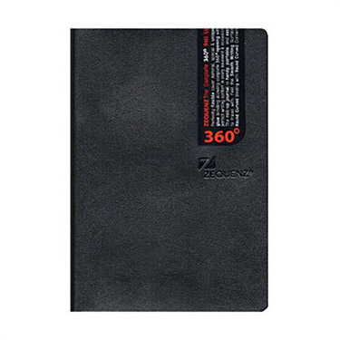 ジークエンス 360ノート M 方眼 ブラック