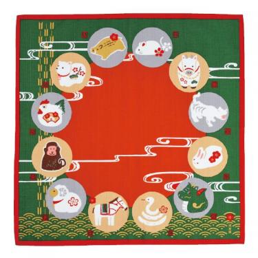 小布 十二支あつめ 50×50cm