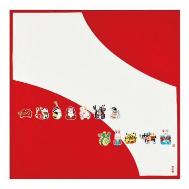 絵小布 十二支揃い 50×50cm