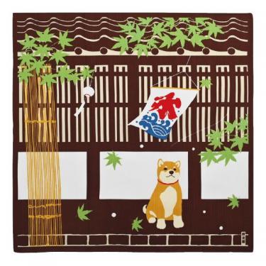 絵小布 50×50cm 涼み豆柴