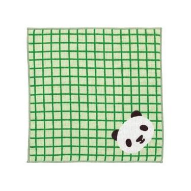キッズタオルハンカチ チェックぱんだくん