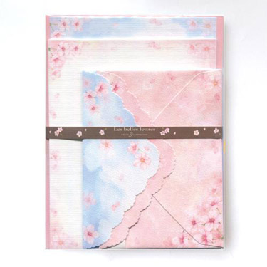 春柄 ダイカットレターセット 空とサクラ