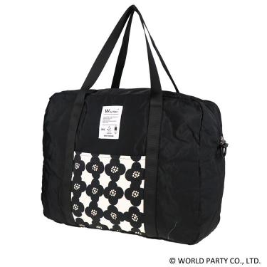 パッカブルボストンM 35L ブラック/カメリア ダブリュピーシーパターンズ