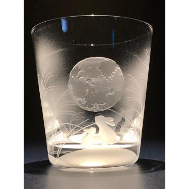 月光グラス 「月とうさぎ」 畜光 315ml