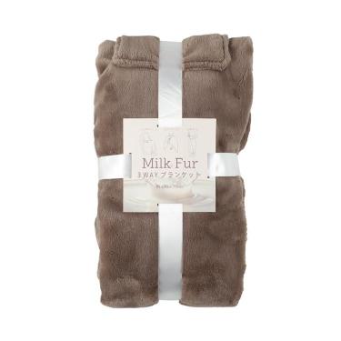 ミルクファー 3WAYブランケット 130×70cm モカ 【ロフト限定】