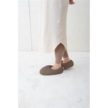 ミルクファー ルームシューズ 24.5cm ブラウン