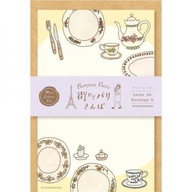 街かどパリさんぽ ミニレターセット アンティーク