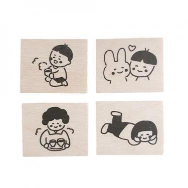 フルカワはんこ ゆるゆる 4個セット