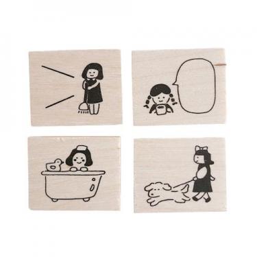 フルカワはんこ 私の生活 4個セット