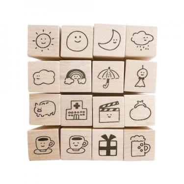 フルカワはんこ 天気と予定 16個セット