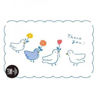 ポストカード レトロ印刷 コトリサンキュー