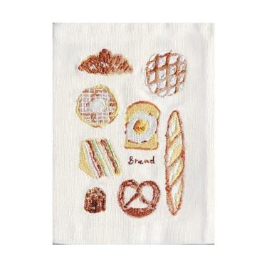 刺繍のブックカバー パン