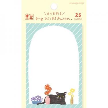 マイニチ付箋 わたしびより お花とネコ
