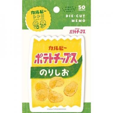 ダイカットメモ カルビーレトロ ポテトチップス のりしお