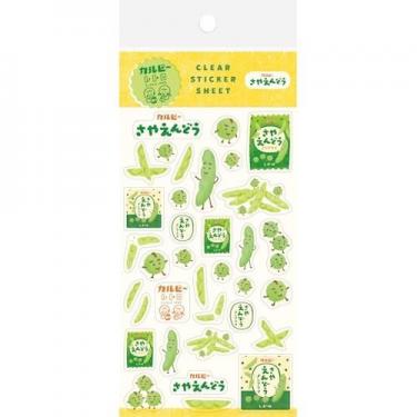 クリアステッカーシート カルビーレトロ さやえんどう