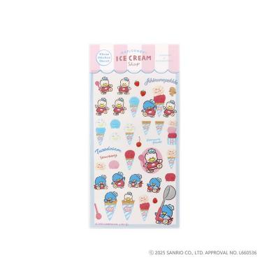 透明シールシート はぴだんぶい アイスクリームショップ タキシードサム&あひるのペックル