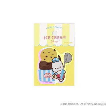 ステッカー はぴだんぶい アイスクリームショップ ポチャッコ