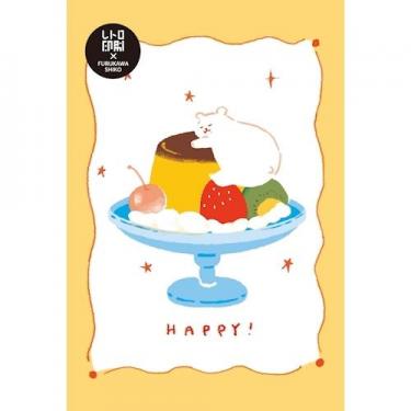 ポストカード レトロ印刷×お菓子などうぶつ工房 クマ