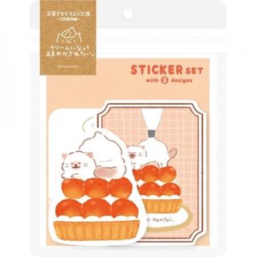 ステッカーセット お菓子などうぶつ工房 ネコ