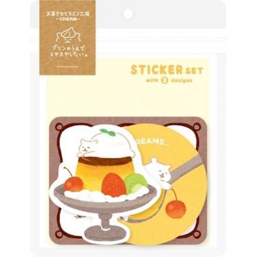 ステッカーセット お菓子などうぶつ工房 クマ