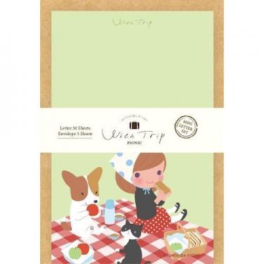 ミニレターセット ヨモギ田リョオコ PICNIC