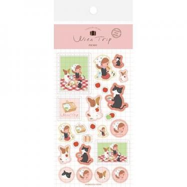 透明シールシート ヨモギ田リョオコ PICNIC