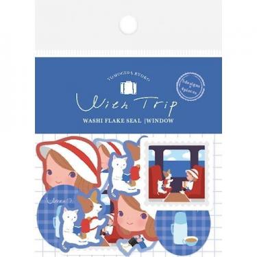 和紙フレークシール ヨモギ田リョオコ WINDOW