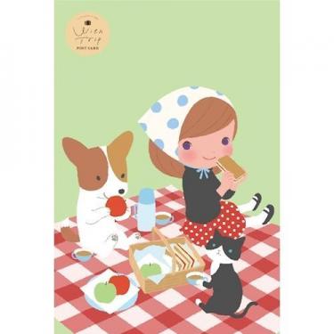 ポストカード ヨモギ田リョオコ PICNIC