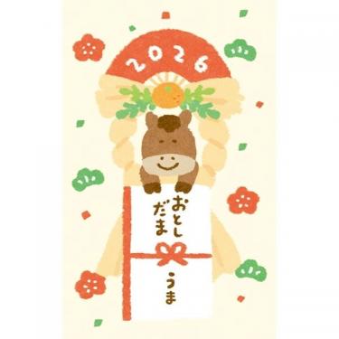 年賀ぽち袋 しめ縄午 3枚入り